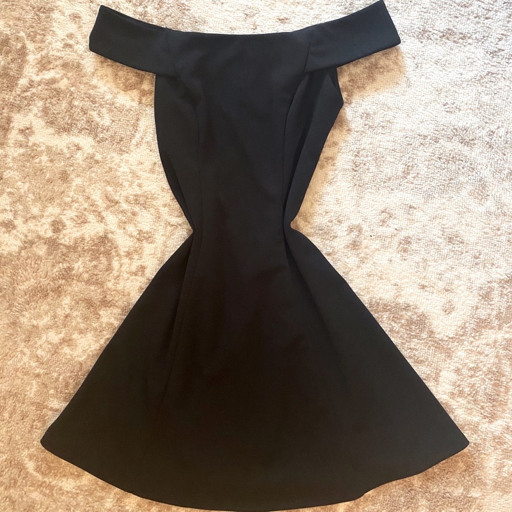 Black off the shoulder dress!